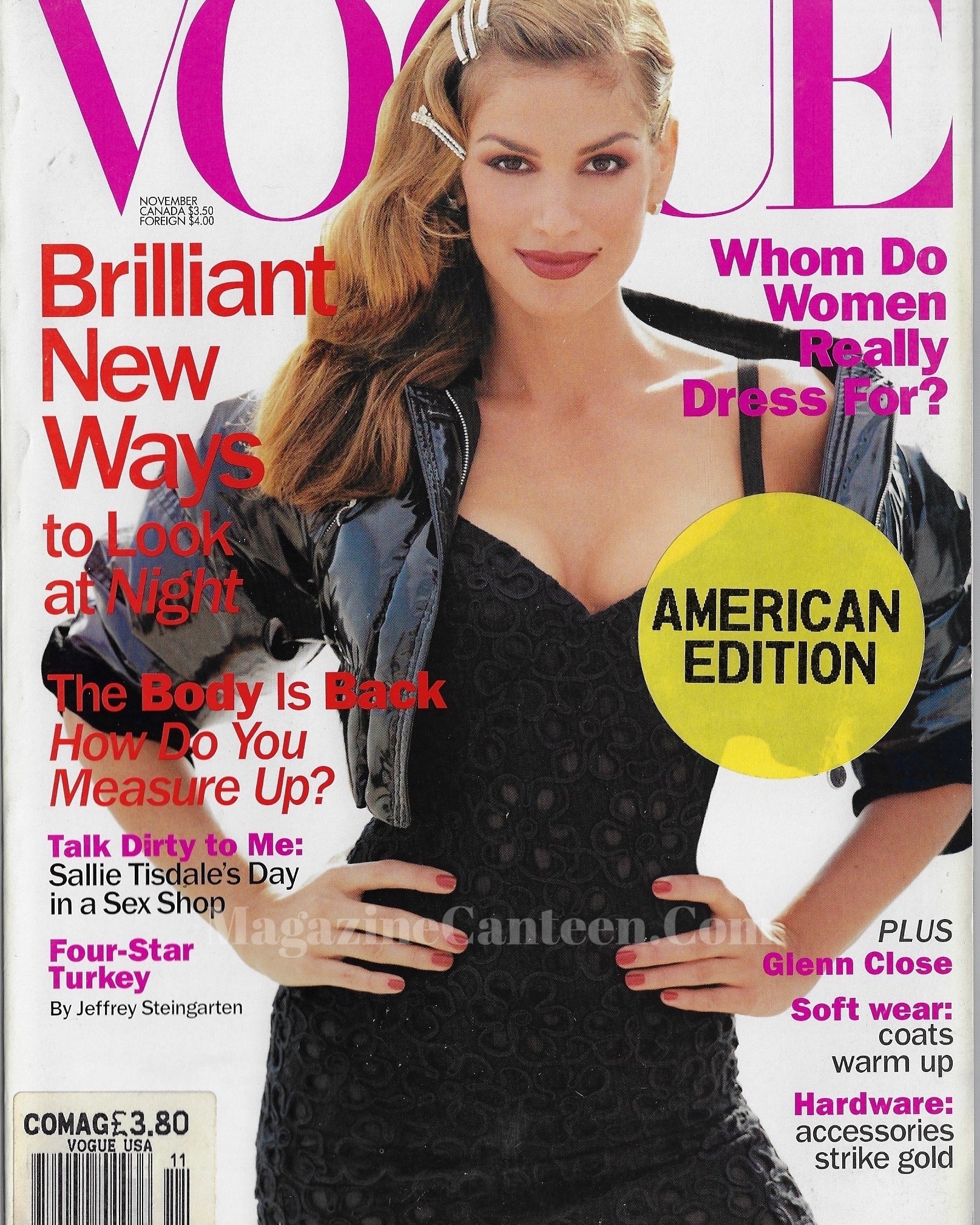 Vogue USA Magazine November 1994 - Cindy Crawford