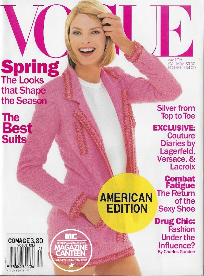 Vogue USA Magazine March 1994 - Linda Evangelista NIKI TAYLOR Steven Klein