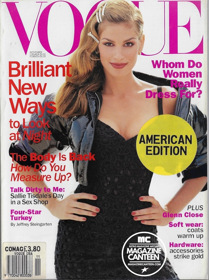 Vogue USA Magazine November 1994 - CINDY CRAWFORD Kate Moss
