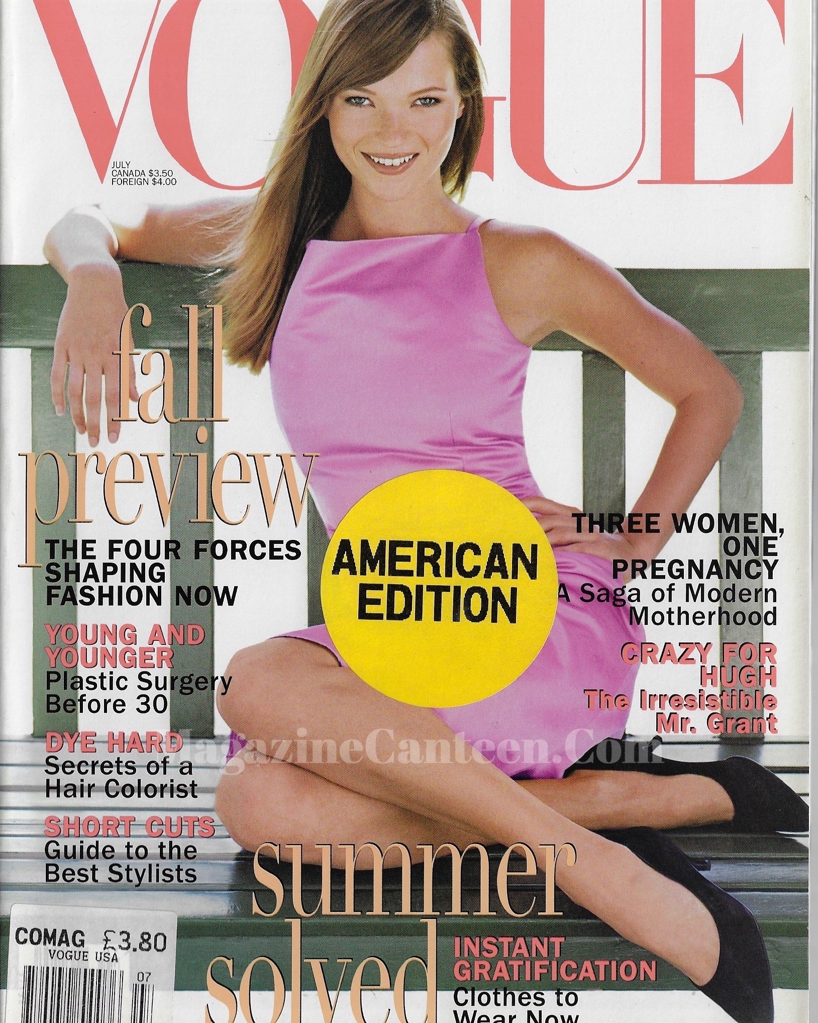  Vogue USA Magazine July 1995 - Kate MossLinda Evangelista