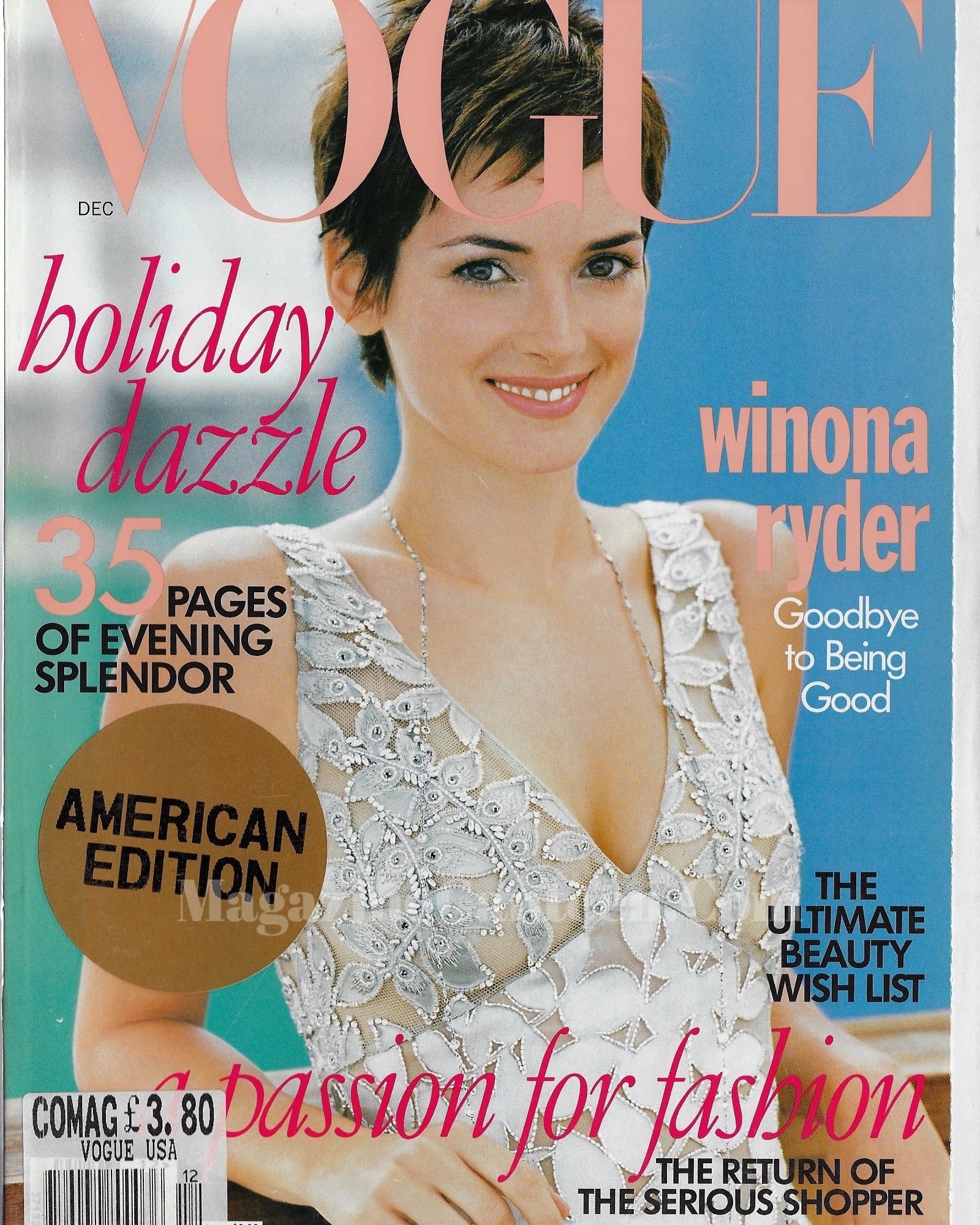 Vogue USA Magazine December 1996 - Winona Ryder