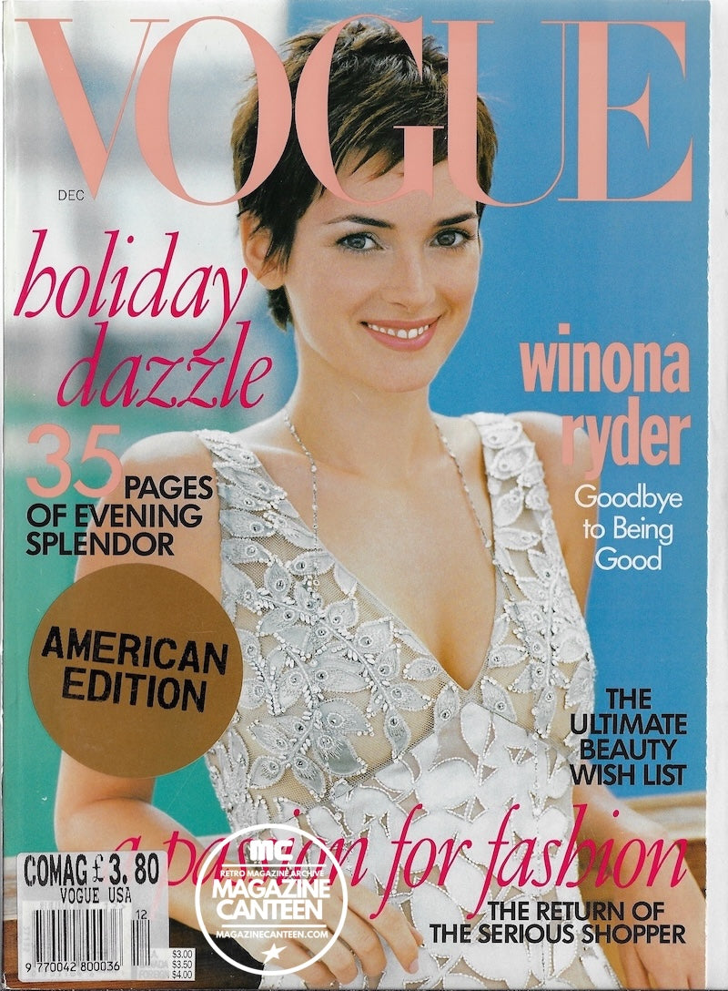 Vogue USA Magazine December 1996 - WINONA RYDER Elsa Benitez