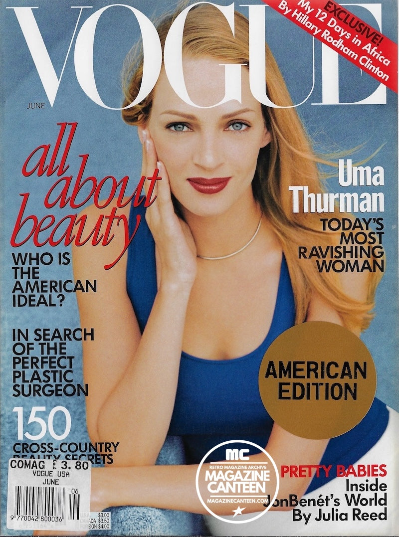 Vogue USA Magazine June 1997 - UMA THURMAN Amber Valletta HERB RITTS