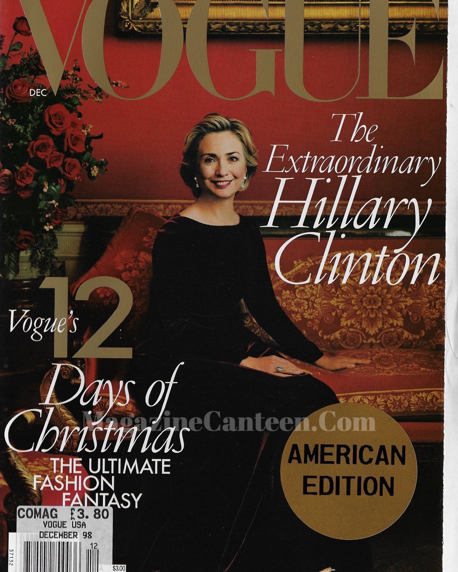 Vogue USA Magazine December 1998 - Hillary Clinton