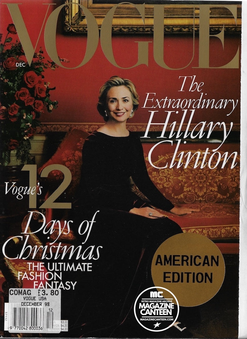 Vogue USA Magazine December 1998 - HILLARY CLINTON Gisele Bundchen