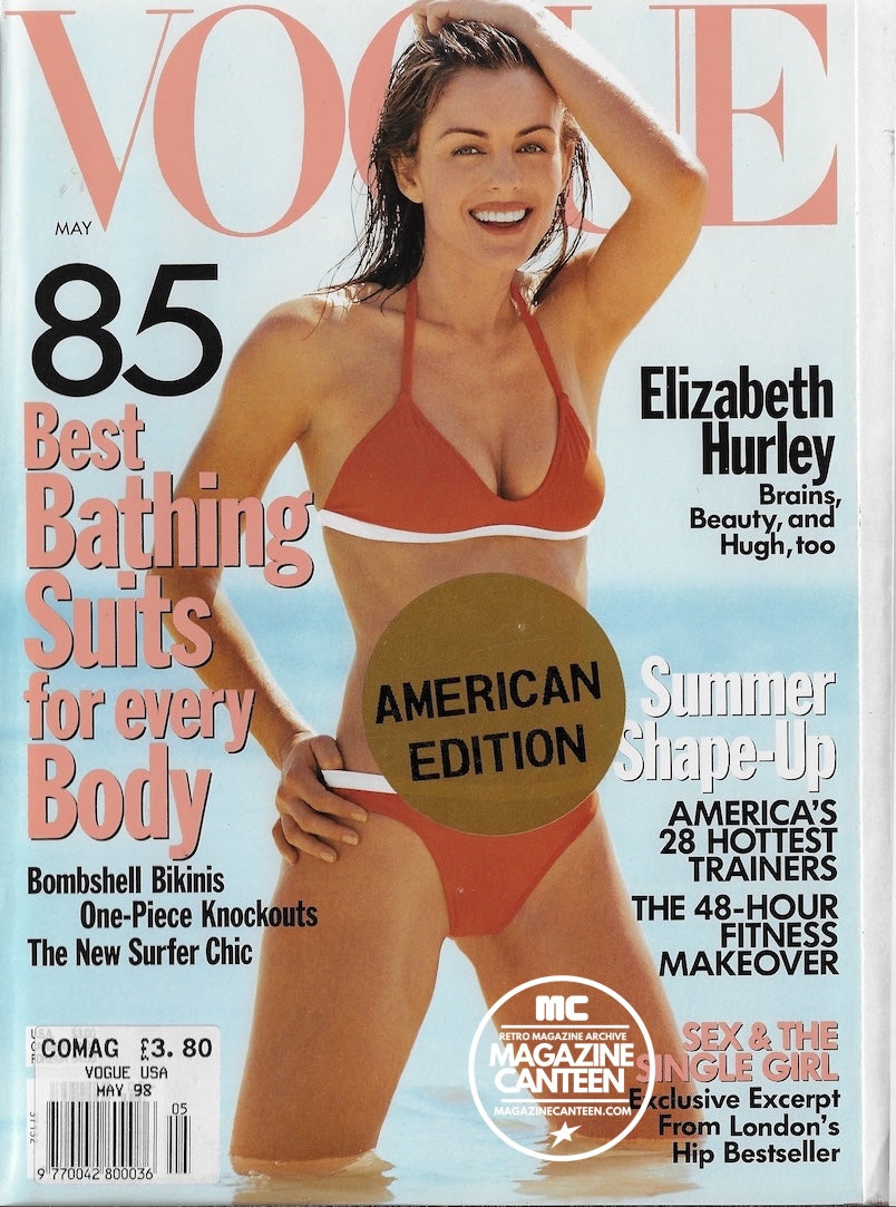 Vogue USA Magazine May 1998 - Elizabeth Hurley BRUCE WEBER Angela Lindvall