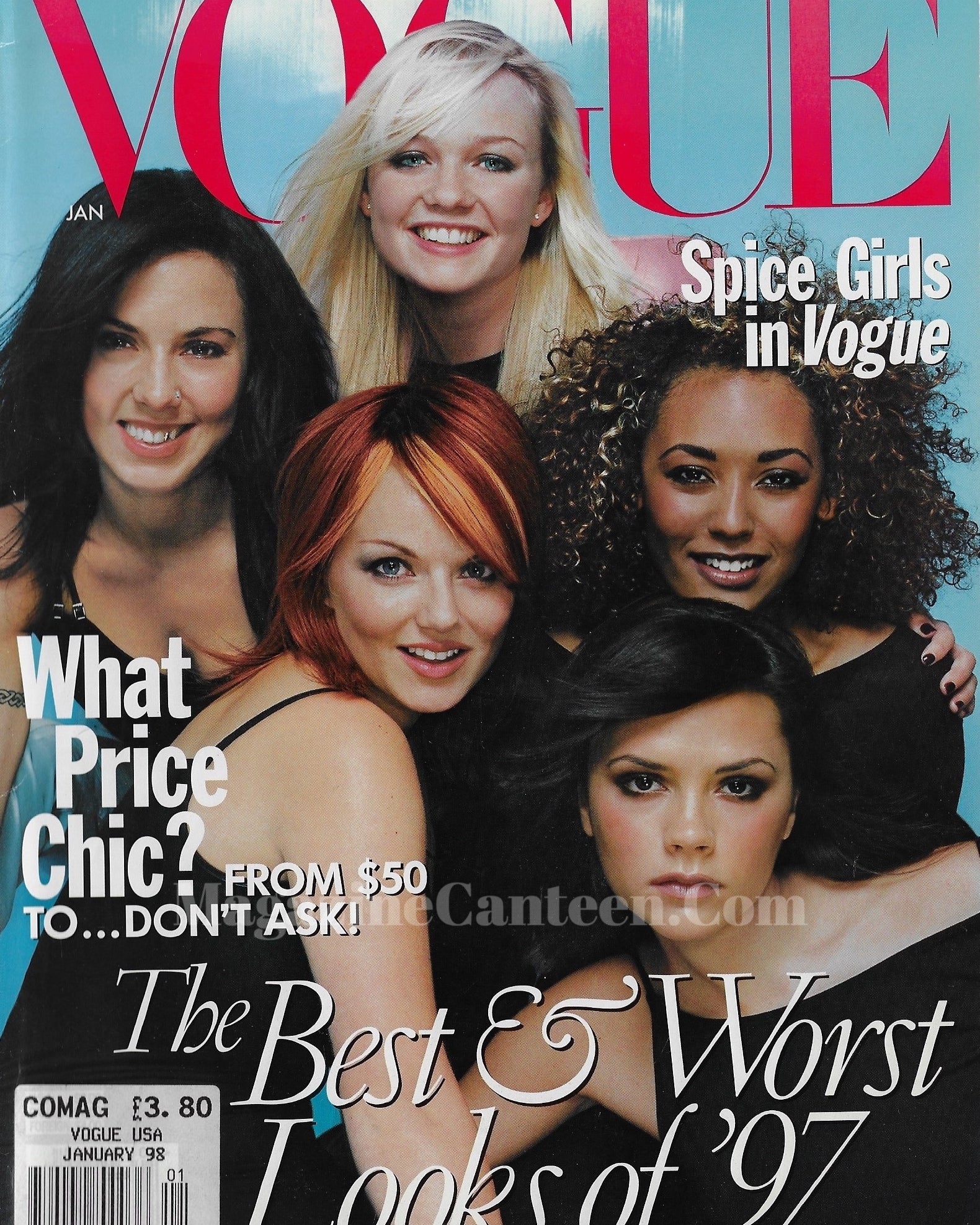 Vogue USA Magazine January 1998 - The Spice Girls