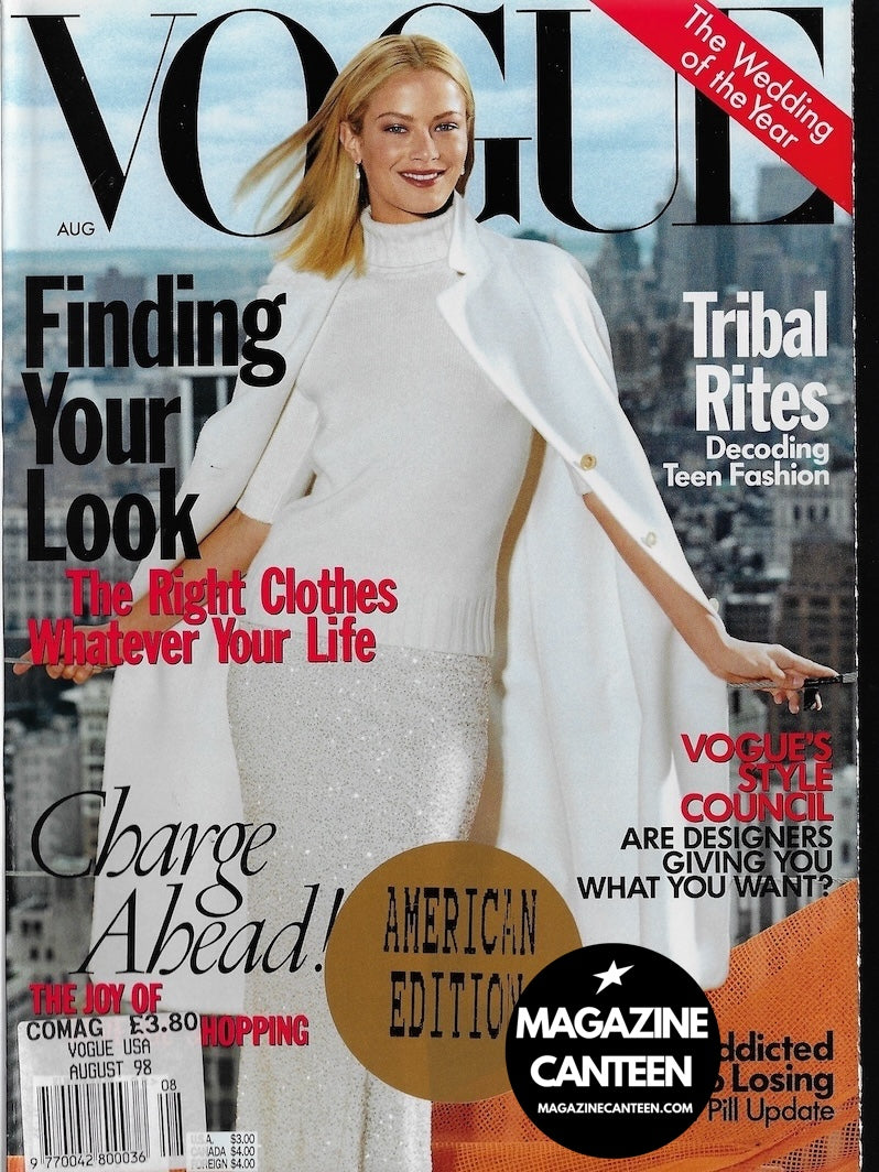 Vogue USA Magazine August 1998 - Carolyn Murphy GISELE BUNDCHEN Bridge ...