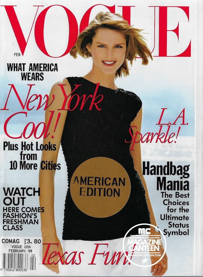 Vogue USA Magazine February 1998 - STELLA TENNANT Angela Lindvall