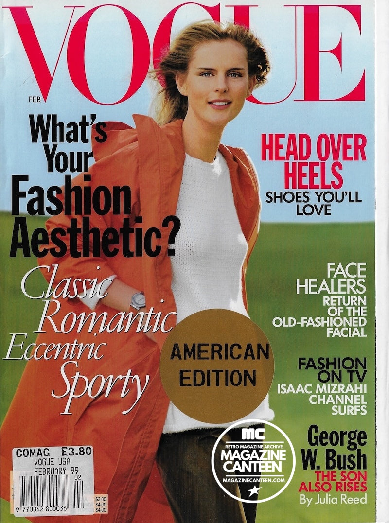 Vogue USA Magazine February 1999 - STELLA TENNANT Gisele Bundchen FRANKIE RAYDER