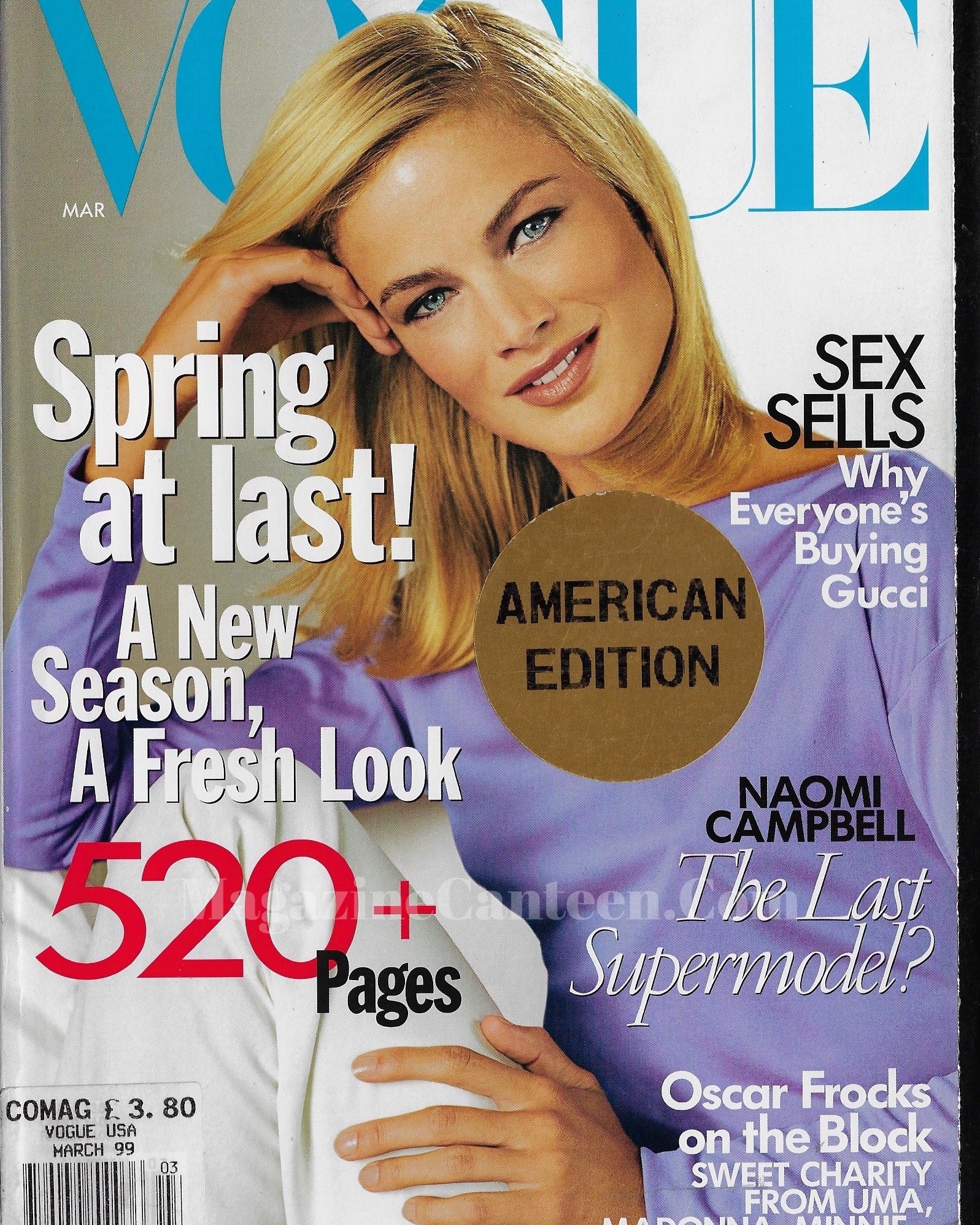 Vogue USA Magazine March 1999 - Carolyn Murphy