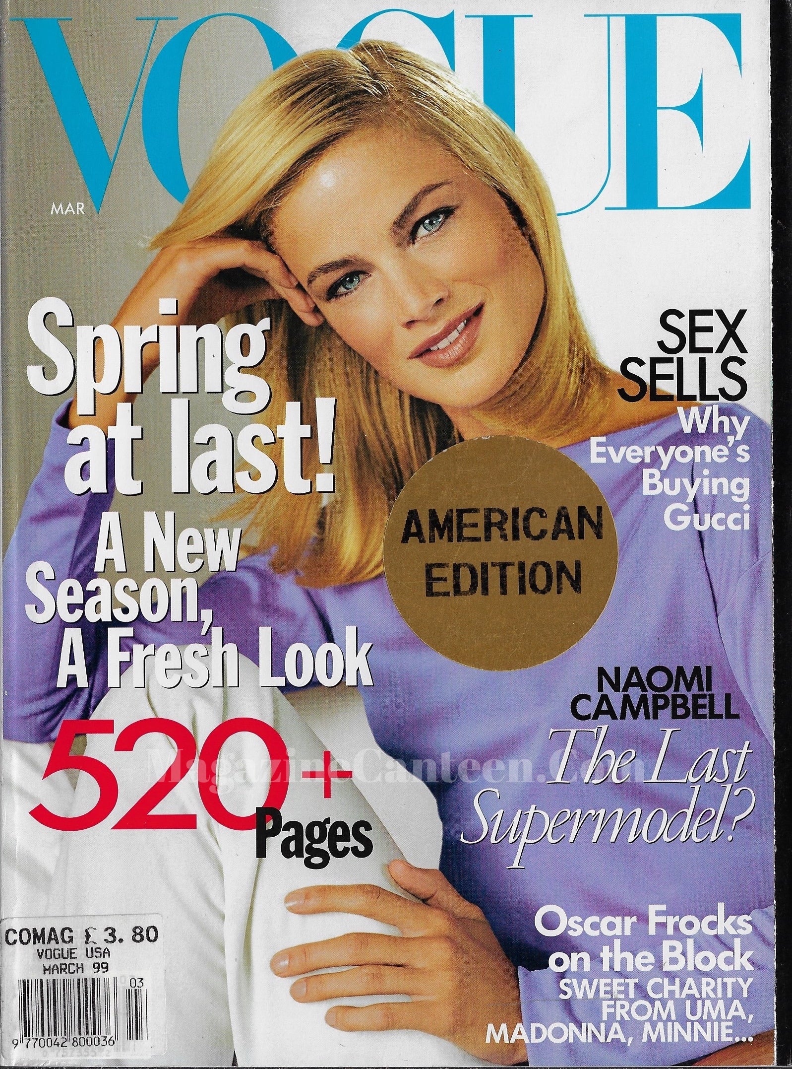 Vogue USA Magazine March 1999 - Carolyn Murphy
