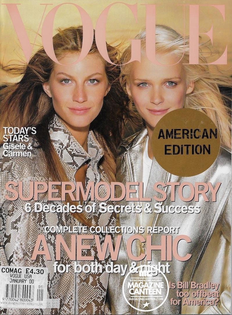 Vogue USA Magazine January 2000 - GISELE Bundchen KATE MOSS