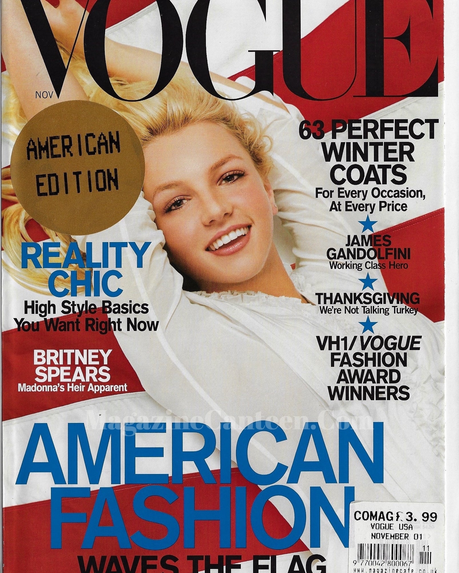 Vogue USA Magazine November 2001 - Britney Spears