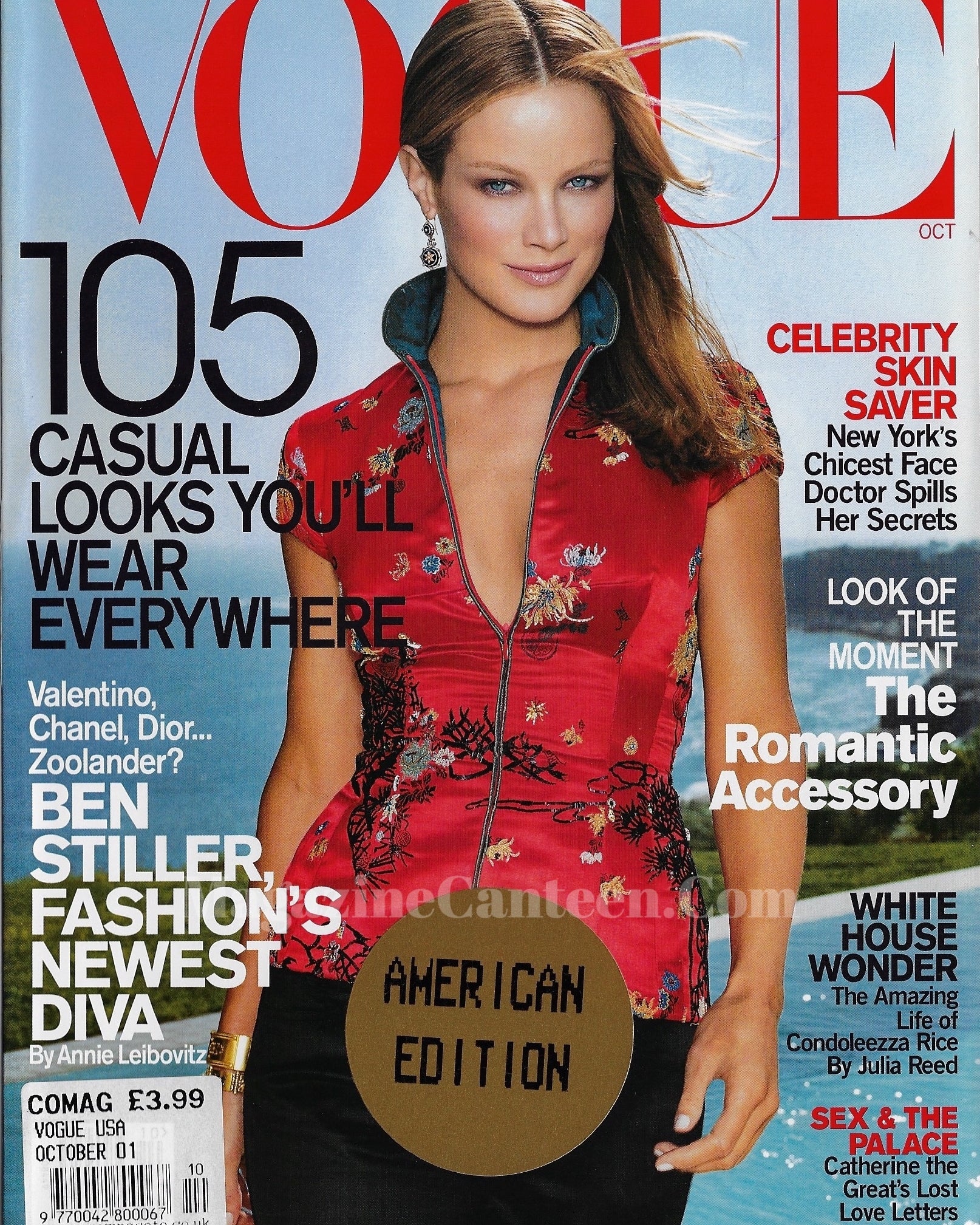 Vogue USA Magazine October 2001 - Carolyn Murphy