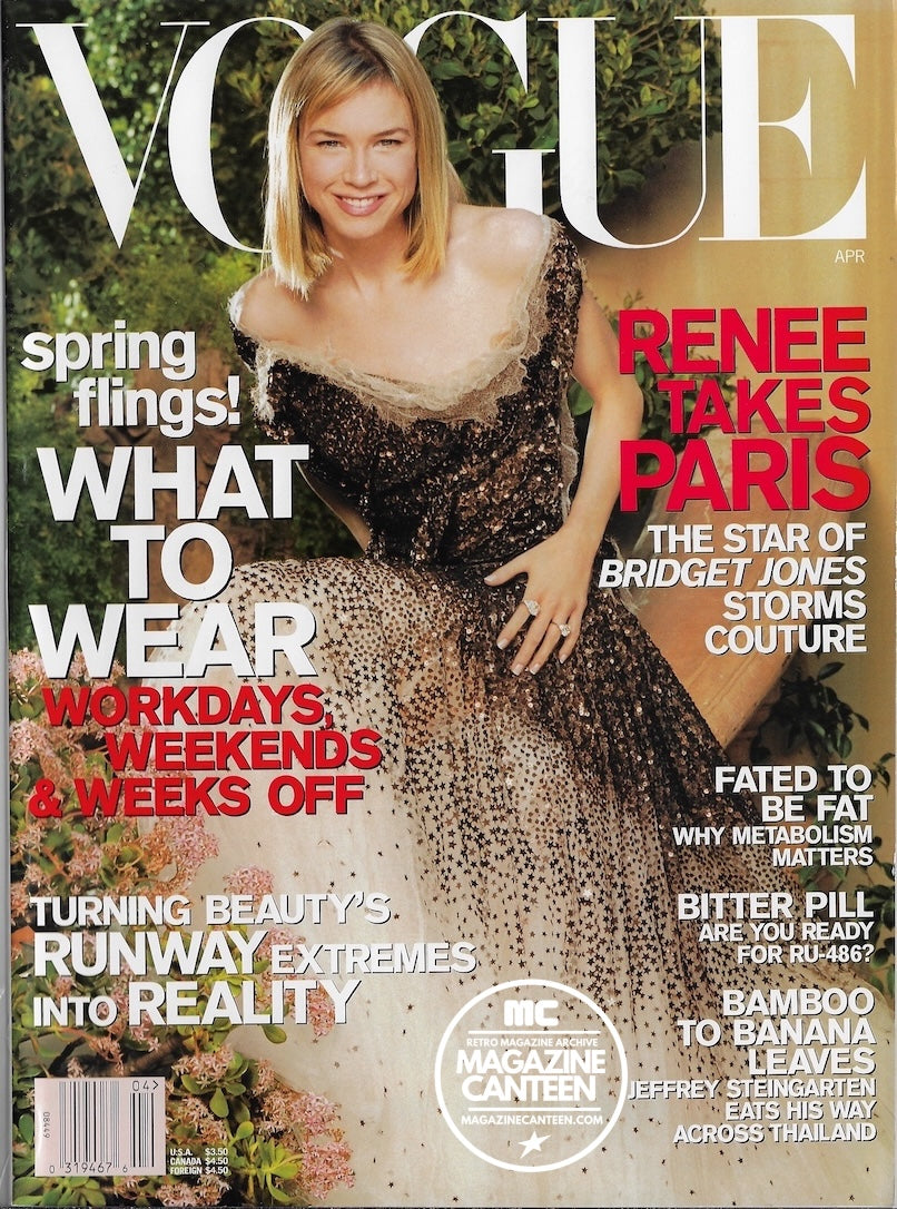 Vogue USA Magazine April 2001 - Renee Zellweger Gisele Bundchen