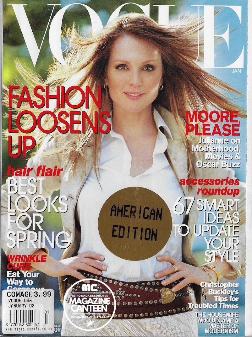 Vogue USA Magazine January 2002 - Julianne Moore STELLA TENNANT Karolina Kurkova