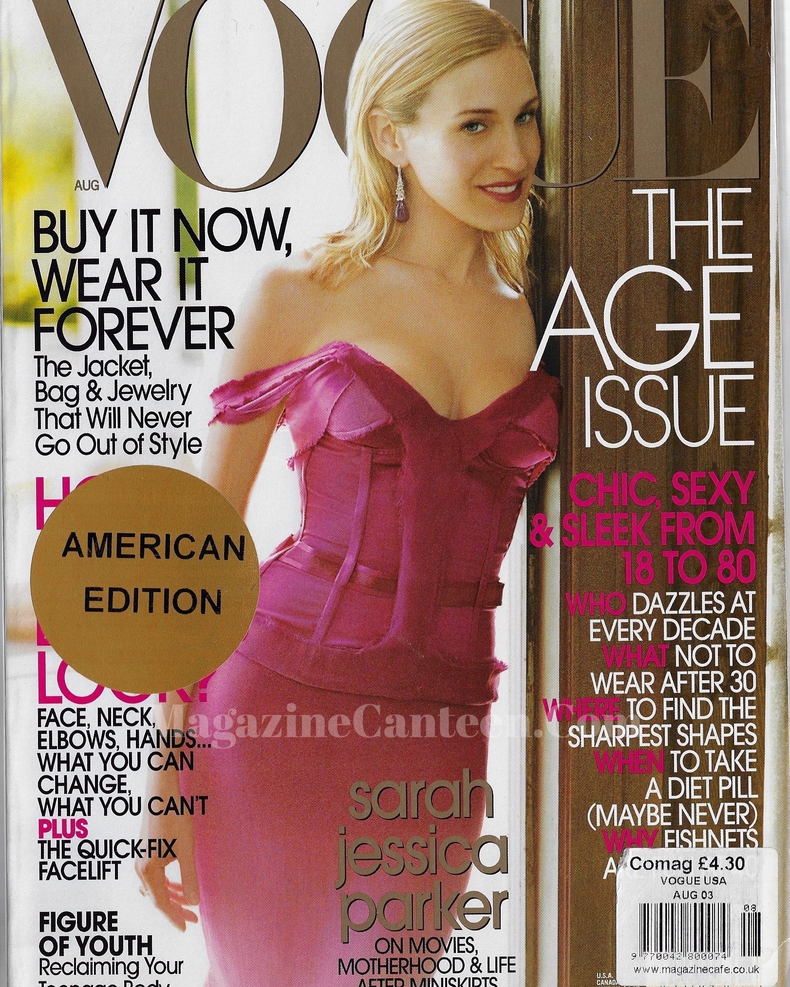 Vogue USA Magazine August 2003 - Sarah Jessica Parker