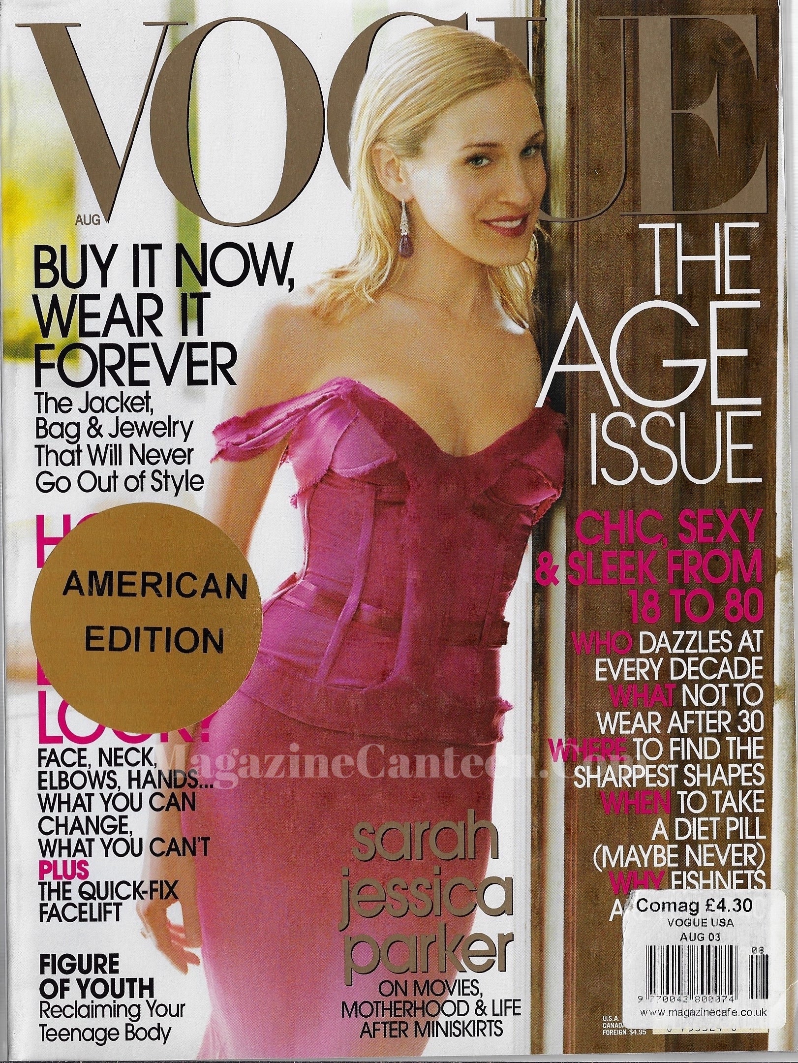 Vogue USA Magazine August 2003 - Sarah Jessica Parker
