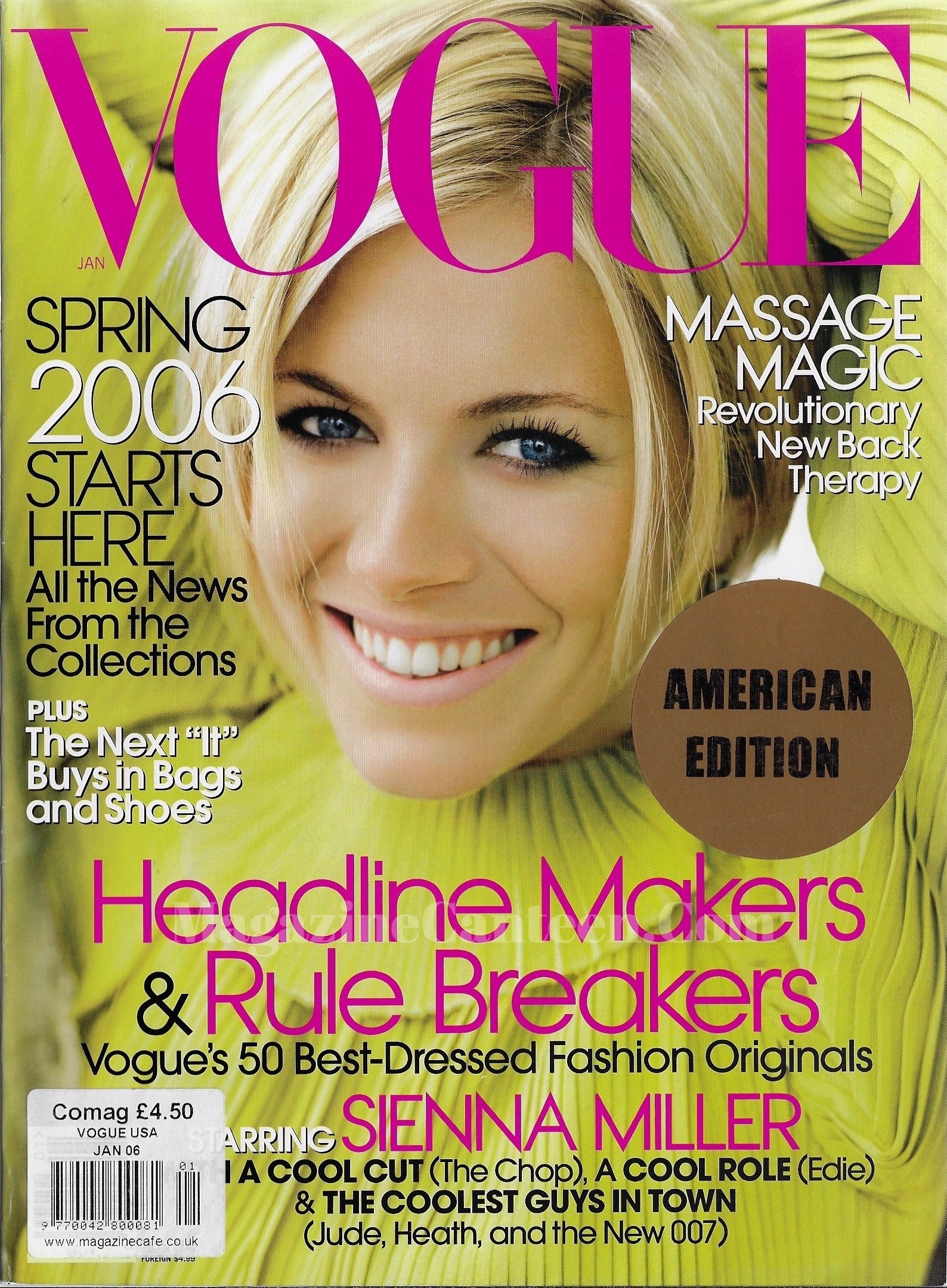Vogue USA Magazine January 2006 - Sienna Miller