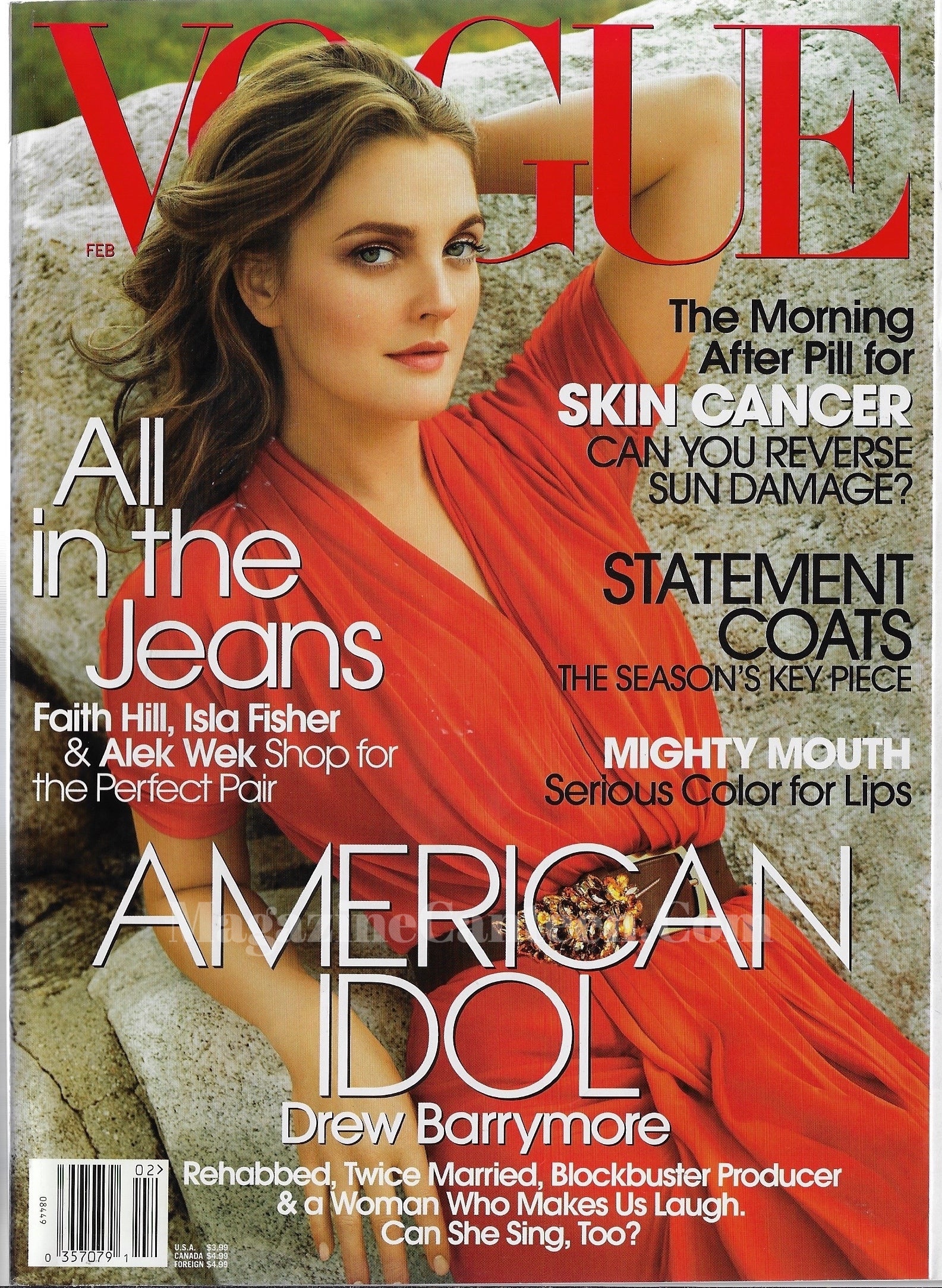 Vogue USA Magazine February 2006 - Drew Barrymore