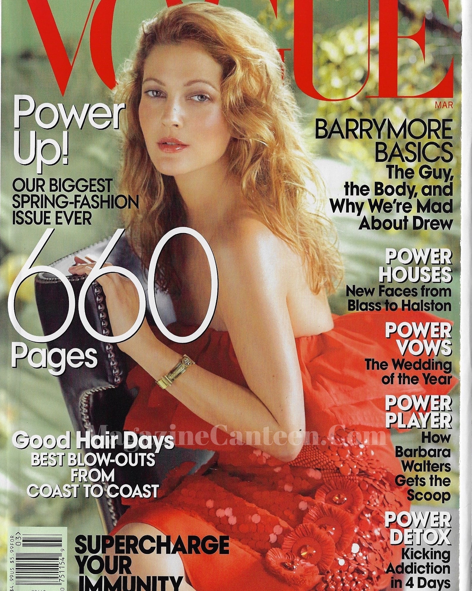 Vogue USA Magazine March 2008 - Drew Barrymore