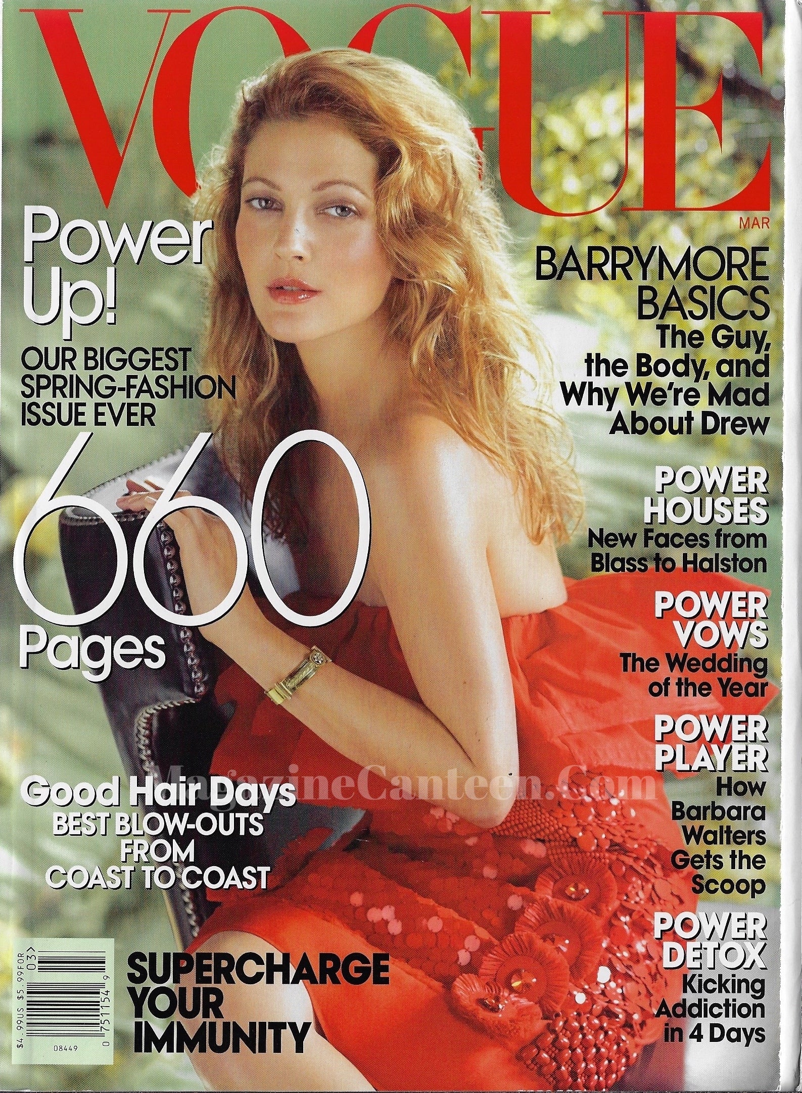 Vogue USA Magazine March 2008 - Drew Barrymore