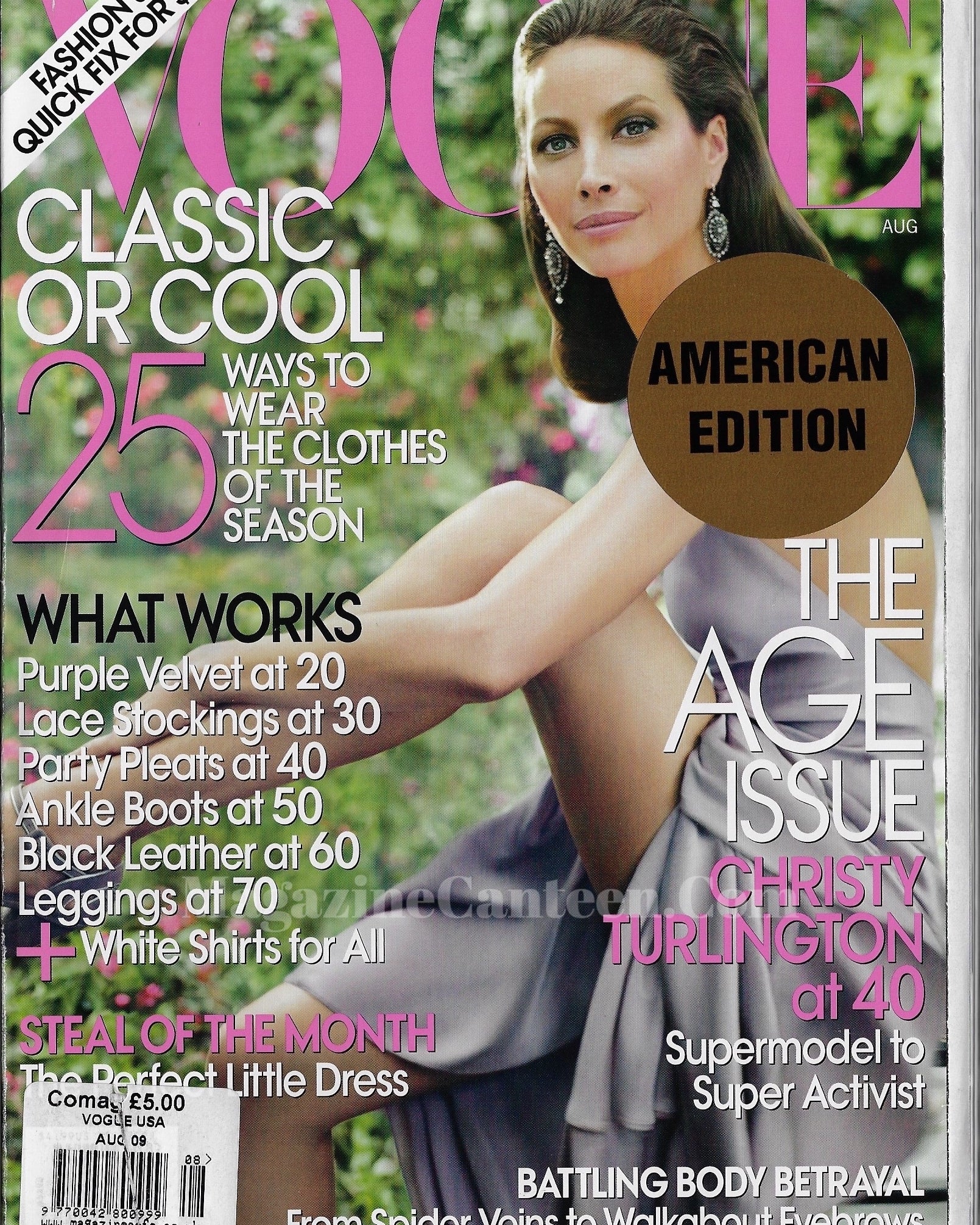 Vogue USA Magazine August 2009 - Christy Turlington