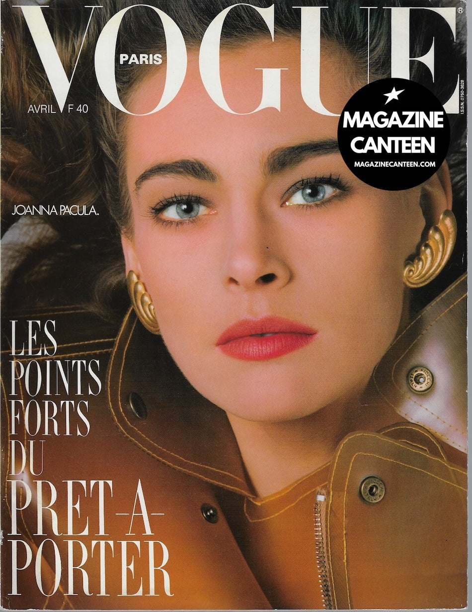 Vogue Paris Magazine 1987 - JOANNA PACULA Kristen McMenamy PAULINA PORIZKOVA