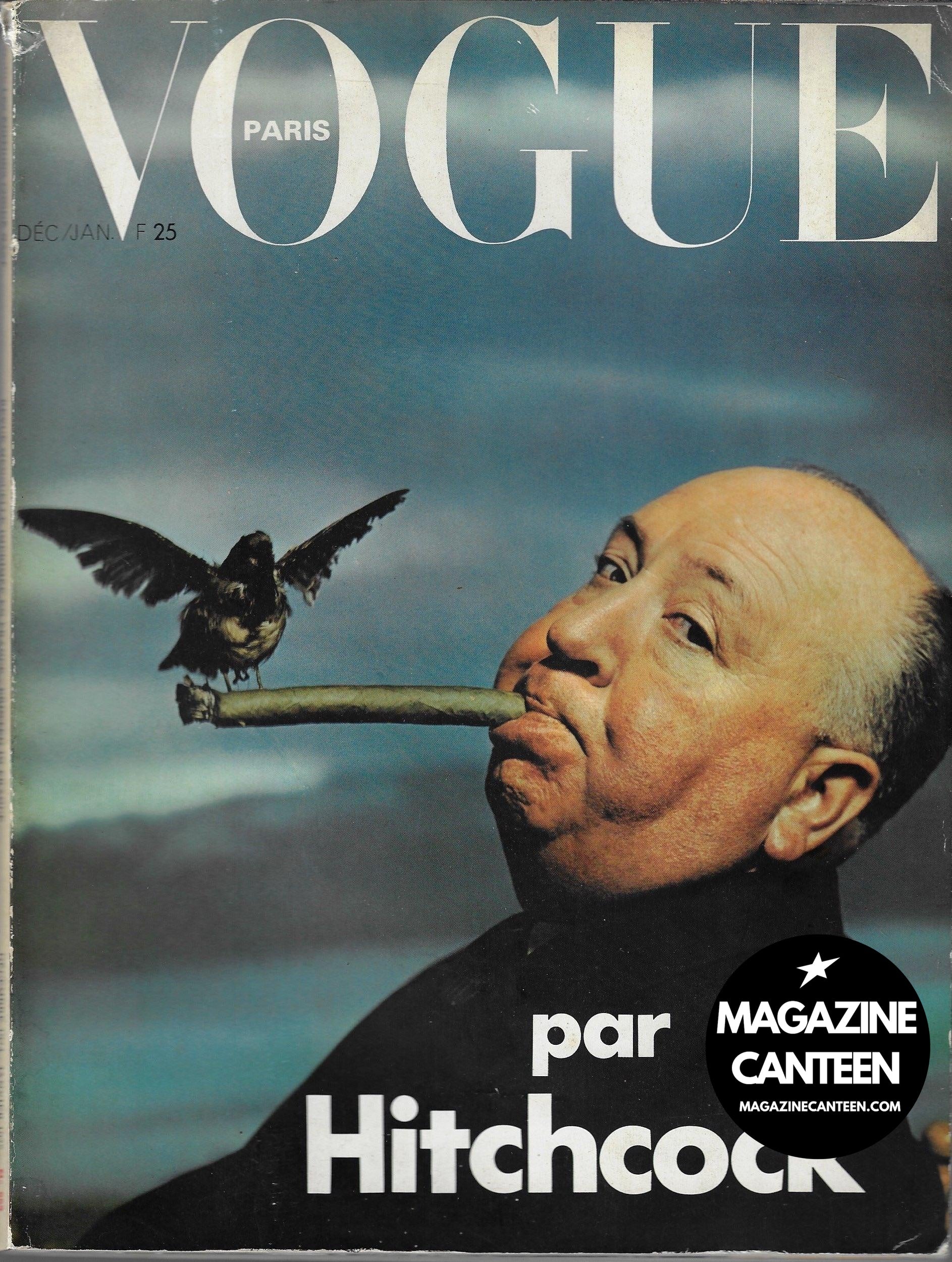 Vogue Paris Magazine 1974 - Alfred HITCHCOCK Helmut Newton salvador dALI