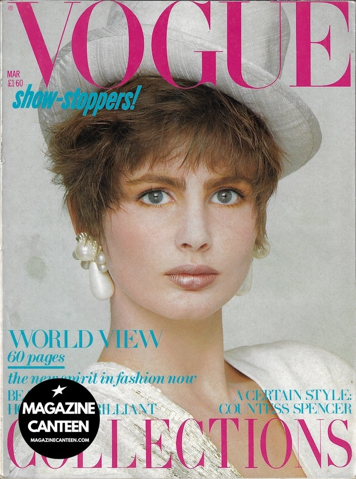 Vogue Magazine March 1985 - Alexa Singer PETER LINDBERGH Veronica Webb