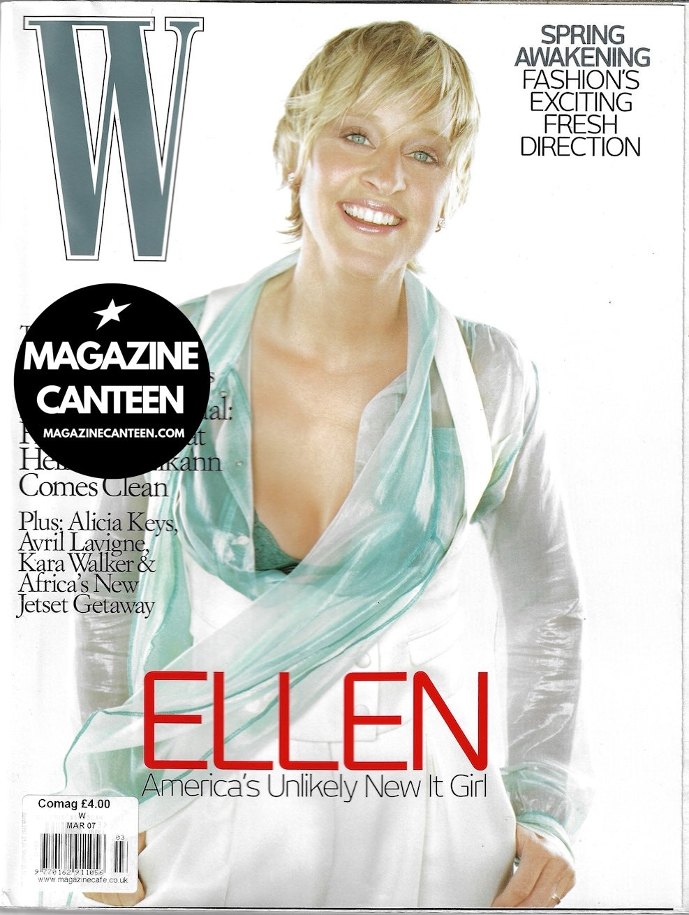 W Magazine - Ellen De Generes AVRIL LAVIGNE Sasha Pivovarova