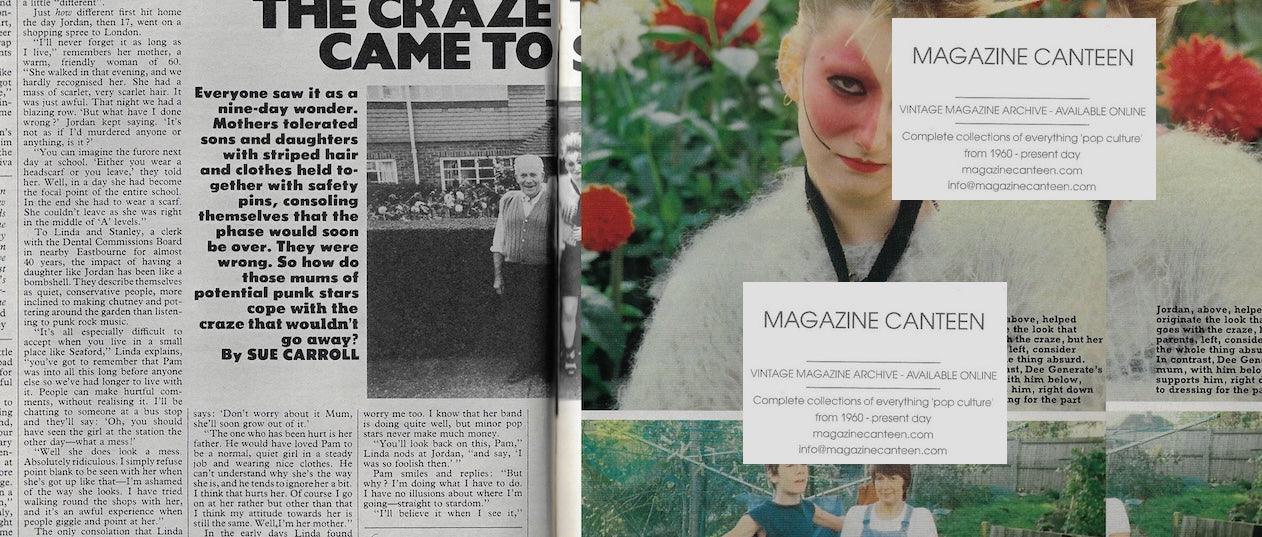 Woman Magazine - The PUNK CRAZE Pamela Rooke JORDAN RARE