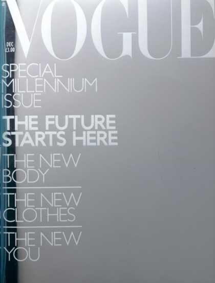 Vogue Magazine December 1999 - THE Millennium SILVER Cover