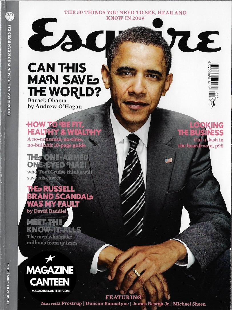 Esquire Magazine - Barack Obama MICHAEL SHEEN Bill Nighy
