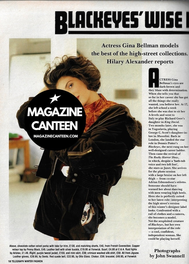The Telegraph Magazine - Gina Bellman BLACKEYES John Swannell