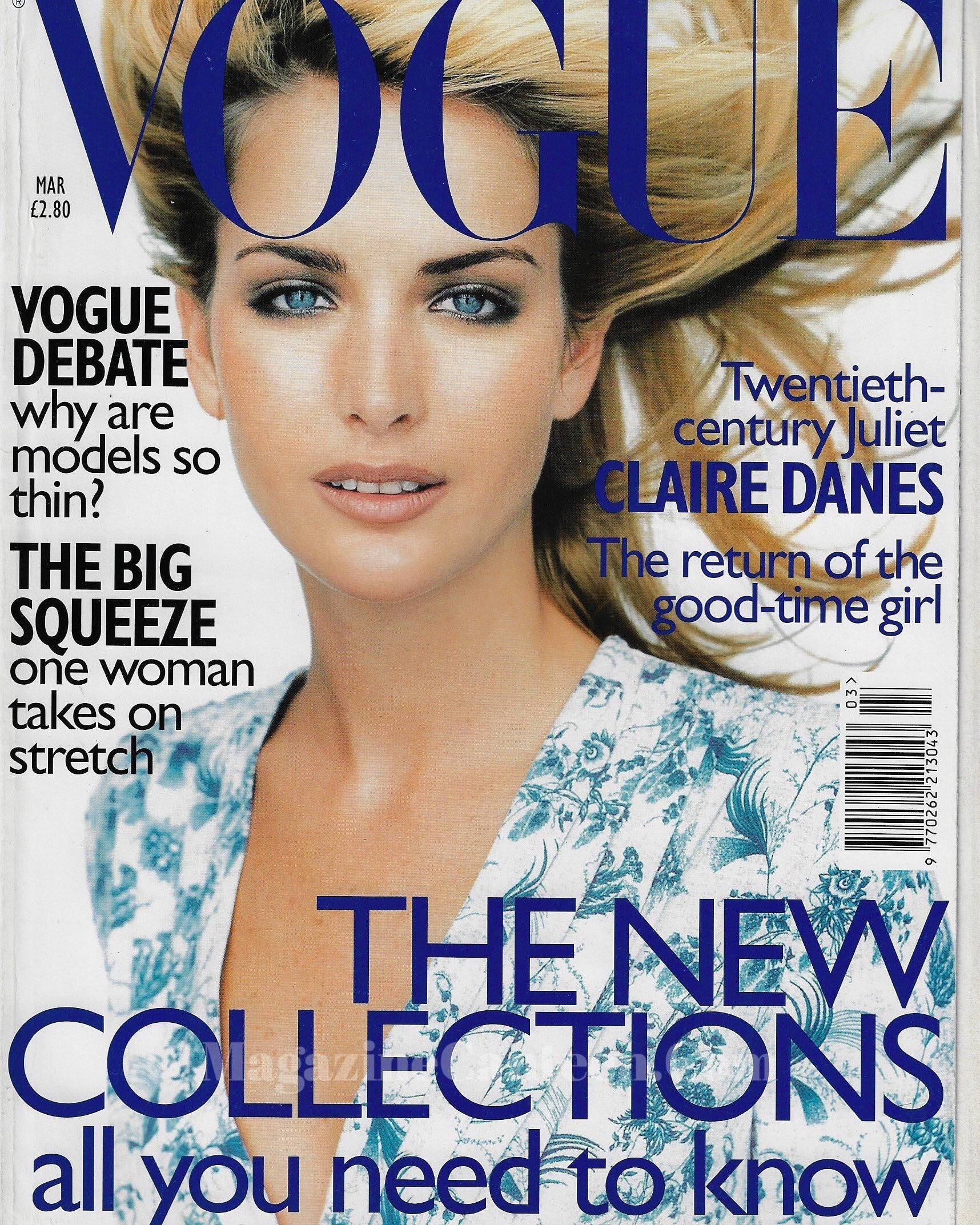 kate moss Vogue Magazine March 1997 - Georgina Grenville