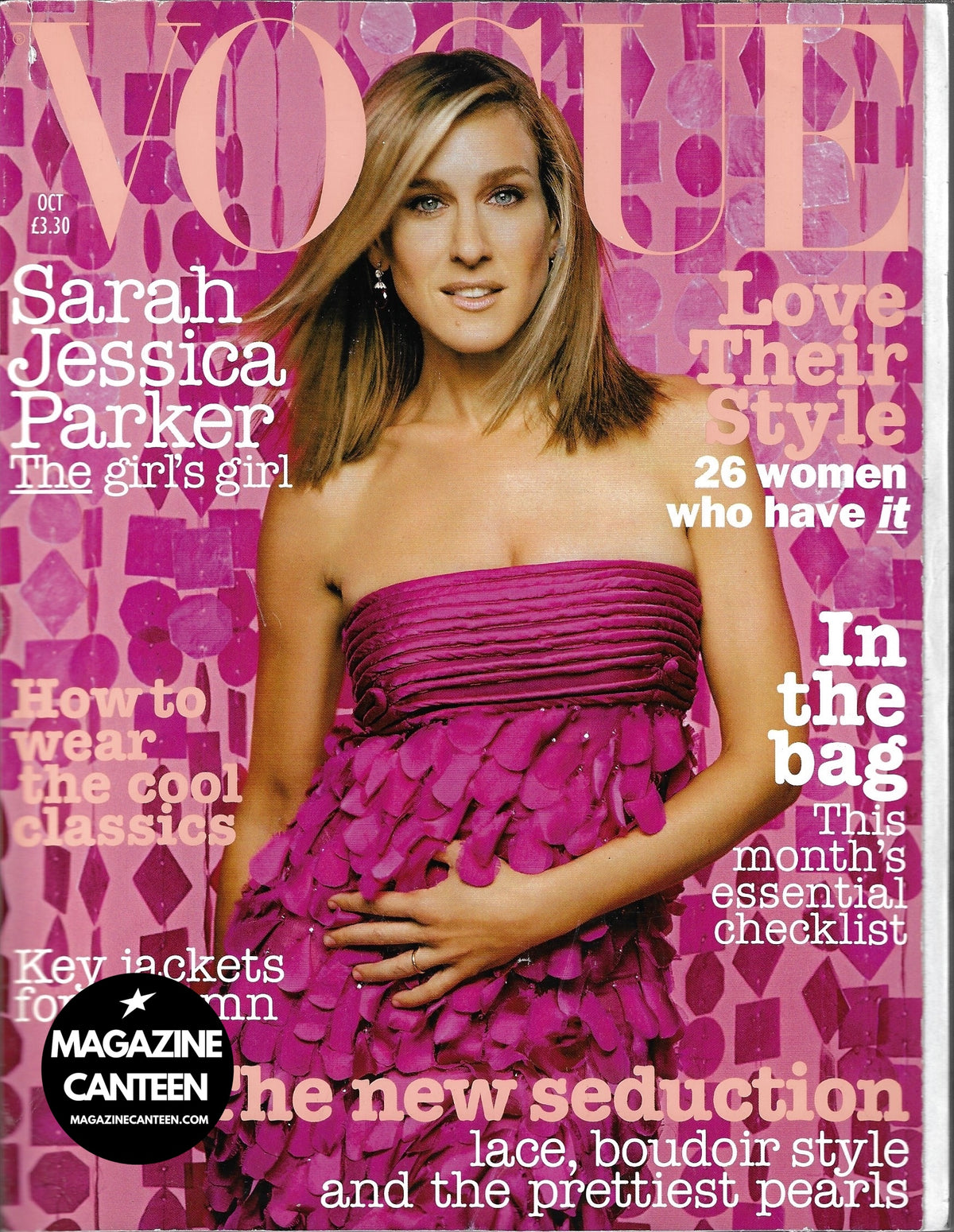 Vogue Magazine October 2003 - SARAH JESSICA PARKER Samantha Morton COR ...