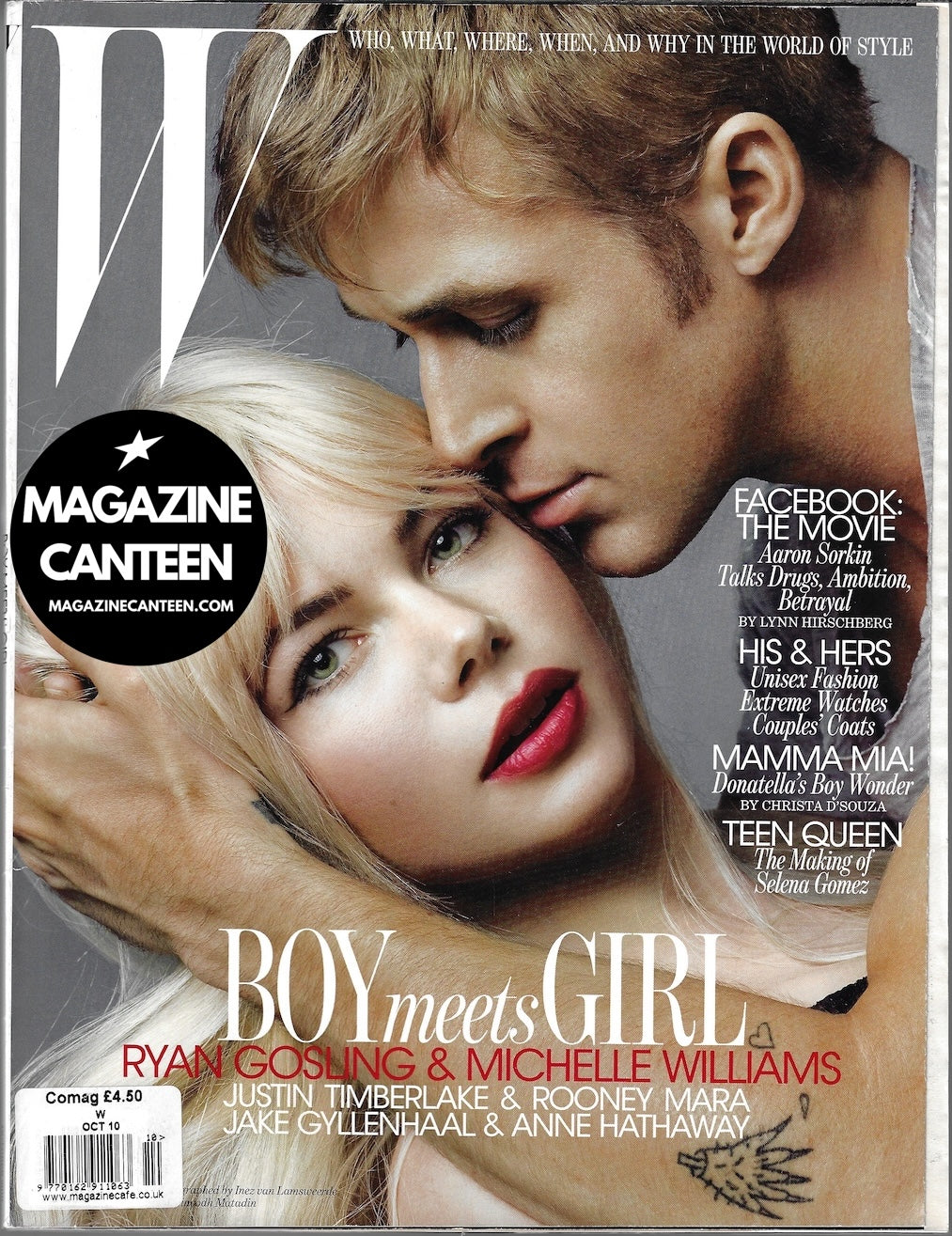 W Magazine - RYAN GOSLING Tim Walker MICHELLE WILLIAMS Karlie Kloss
