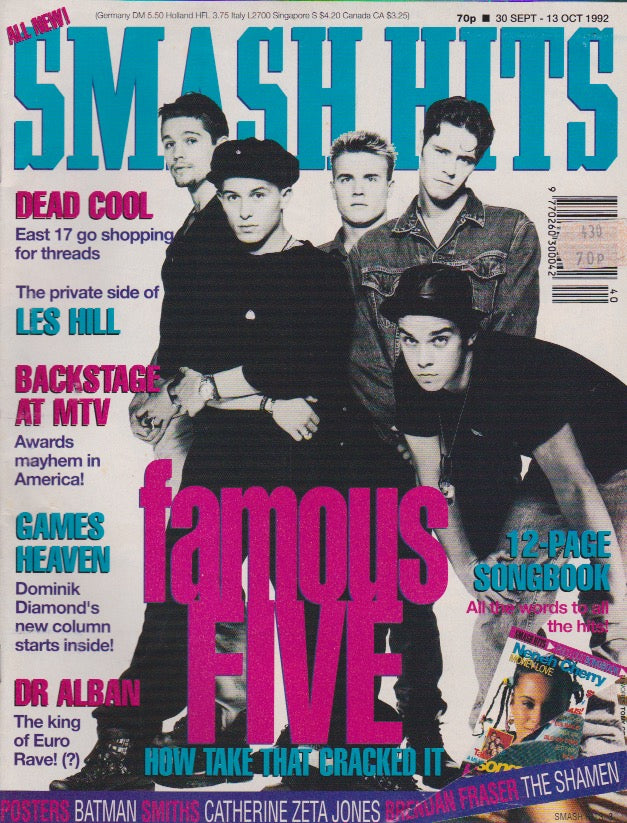 Smash Hits Magazine 1992 - Take That