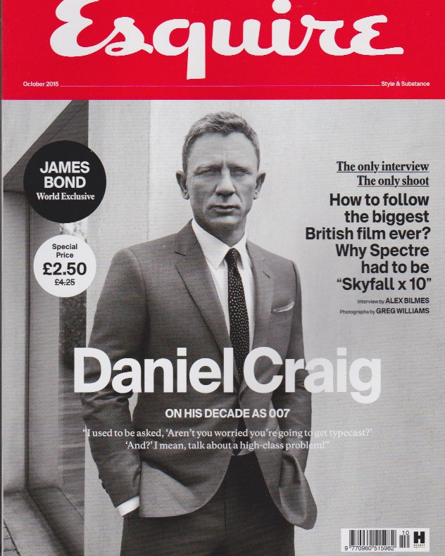 Esquire Magazine - October 2015 - Daniel Craig