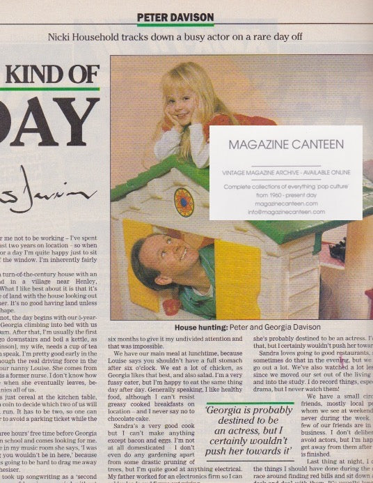 Magazine 1990 - Peter Davison - My kind of day