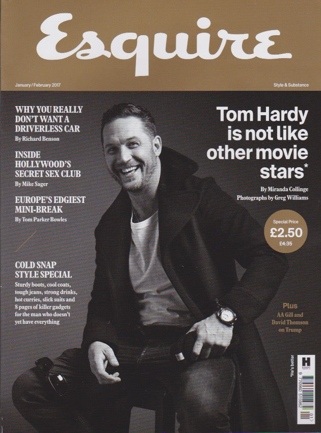 Esquire Magazine - January 2017 - Tom Hardy